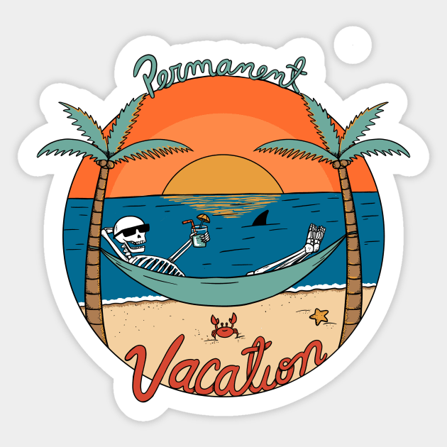 Permanent Vacation Sticker by coffeeman